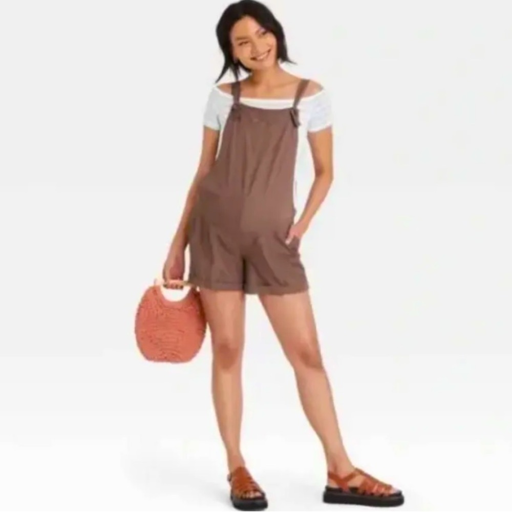 Maternity Knot Overall Romper By Ingrid & Isabel - Size XL